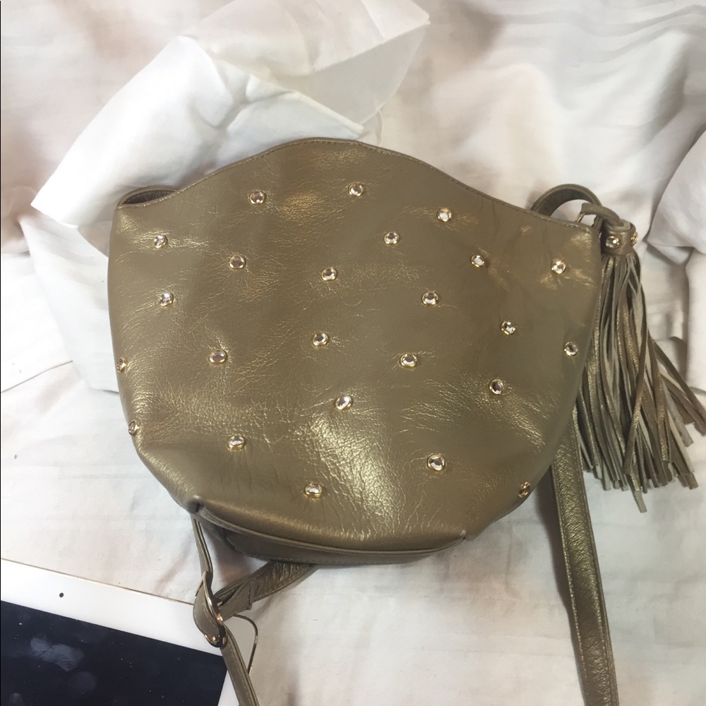 -Icing shoulder bag w rhinestone accent